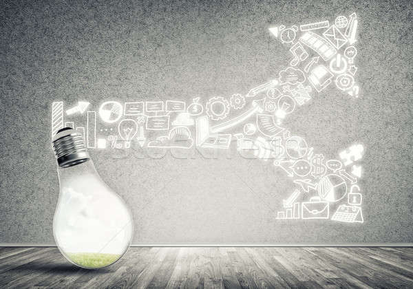 Hatékony marketing ötletek üveg izzó villanykörte Stock fotó © adam121