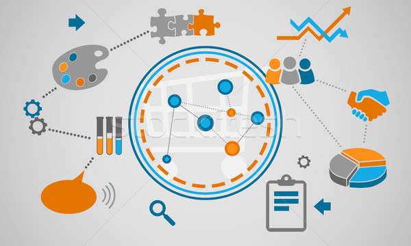 Connected interface icons Stock photo © adam121