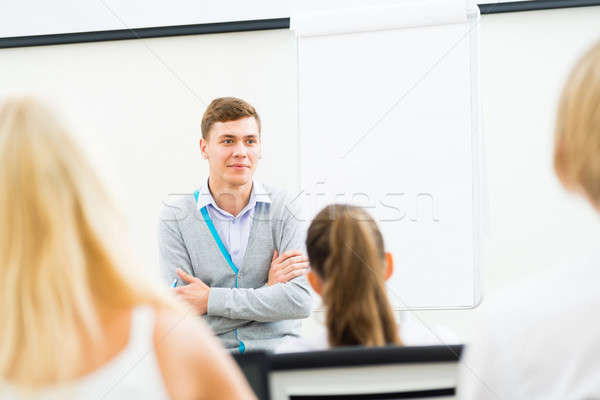 Enseignants parler élèves jeunes homme classe [[stock_photo]] © adam121