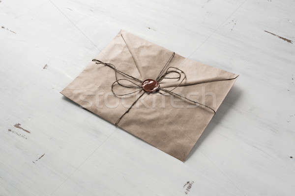 Carta selar tabela velho envelope cera Foto stock © adam121