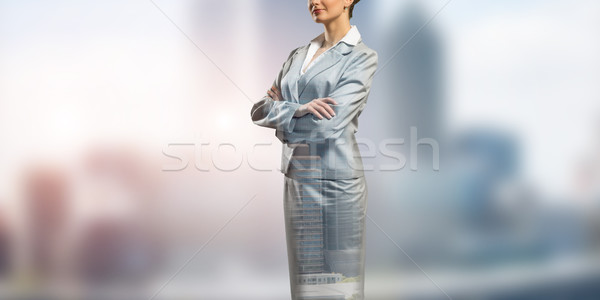 Business leider zakenvrouw borst Stockfoto © adam121