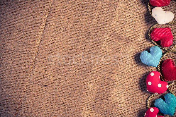 [[stock_photo]]: Do · it · yourself · carte · postale · amour · coeurs · brun