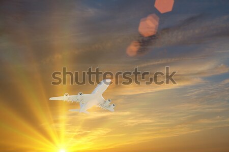 Flying airplane Stock photo © adam121