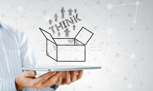 Thinking outside the box concept Stock photo © adam121