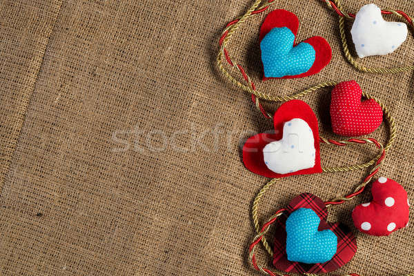 открытки ручной работы любви сердцах коричневый Сток-фото © adam121