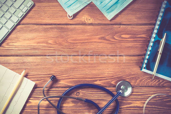 Pracy zdrowia pracownika shot medycznych Zdjęcia stock © adam121