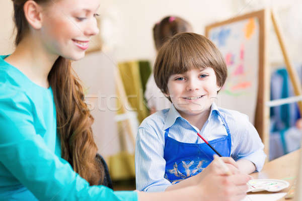 teacher and student in the classroom Stock photo © adam121