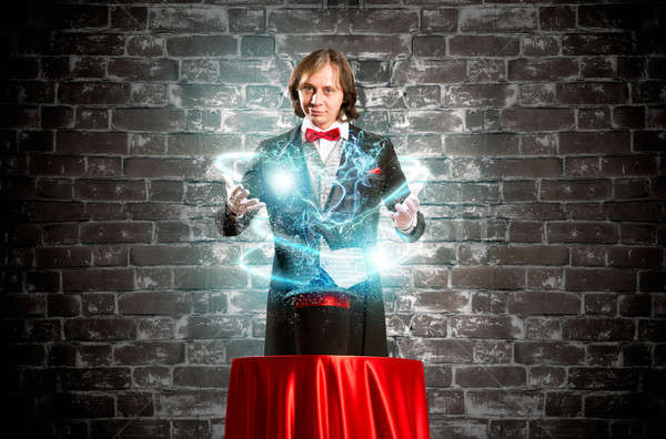 magician causes the magic out of the hat Stock photo © adam121