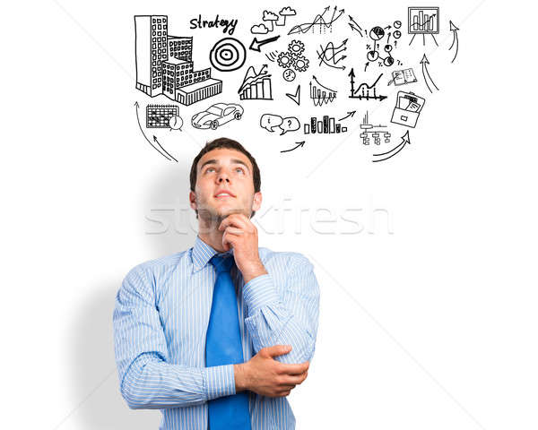 thinking business man Stock photo © adam121