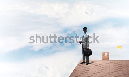 Pretty girl with red book Stock photo © adam121