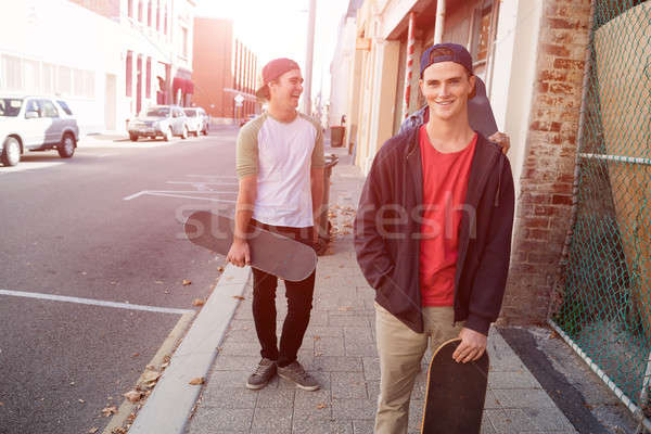 Rue positif adolescent amis marche [[stock_photo]] © adam121