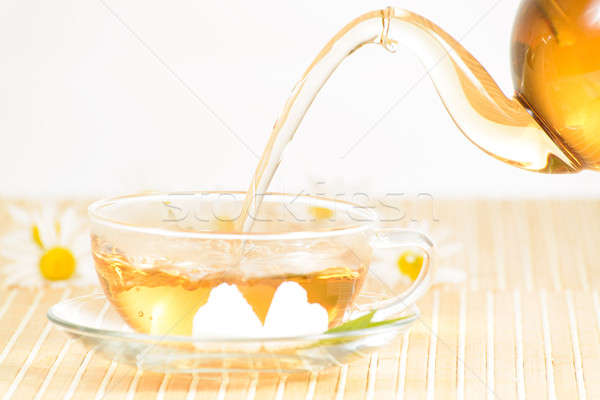 чайная чашка травяной ромашка чай чайник продовольствие Сток-фото © adam121