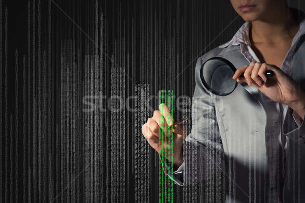 business woman edits the code Stock photo © adam121