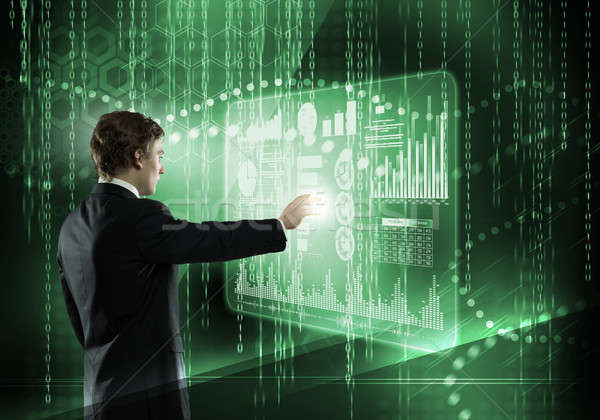 Businessman using modern technologies Stock photo © adam121