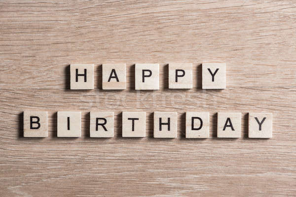 wooden elements with letter collected to word happy birthday Stock photo © adam121