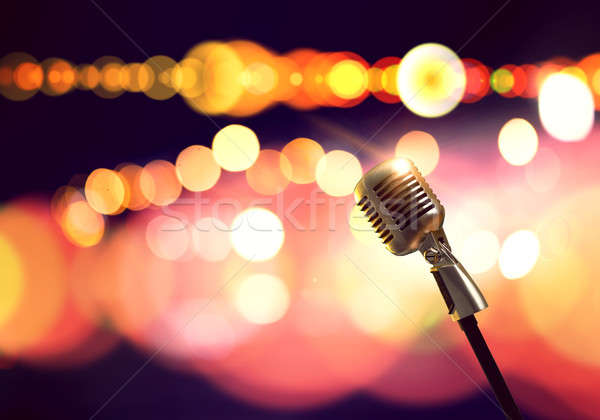 Microphone on stage Stock photo © adam121