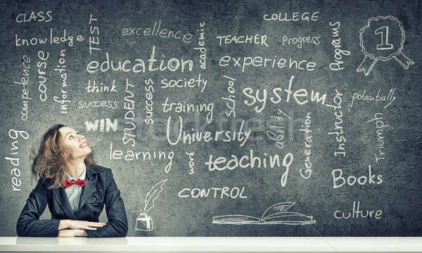 She is studying hard Stock photo © adam121