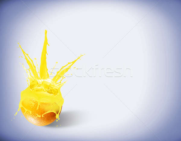 fresh orange juice with a splash Stock photo © adam121