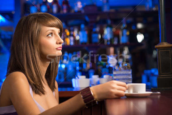 woman with a cup of coffee Stock photo © adam121