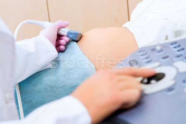 hand and abdominal ultrasound scanner Stock photo © adam121