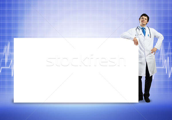 Medic steag tineri frumos alb loc Imagine de stoc © adam121