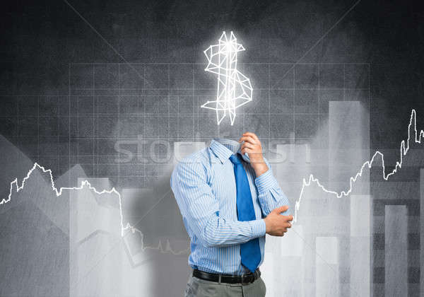 Stock photo: He is always thinking about money
