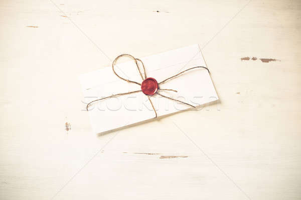Carta selar tabela velho envelope cera Foto stock © adam121