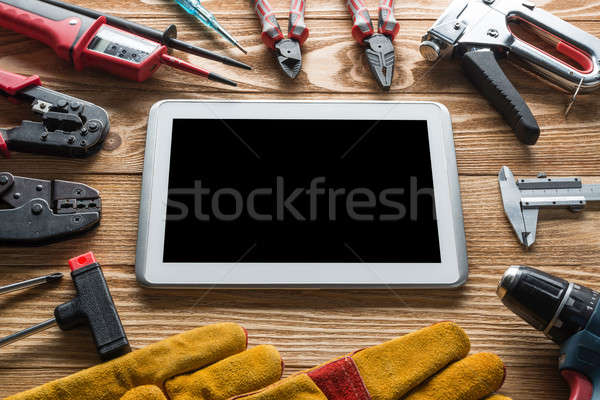 Naprawy usługi zażądać wybór narzędzia budowniczy Zdjęcia stock © adam121