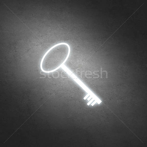 Key sign on wall Stock photo © adam121