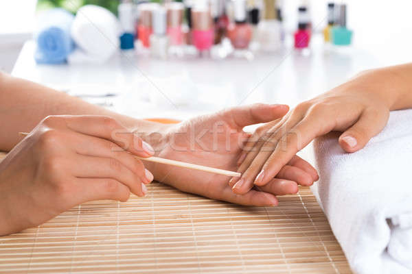 Manicure procedura kobieta salon paznokci zdrowia Zdjęcia stock © adam121