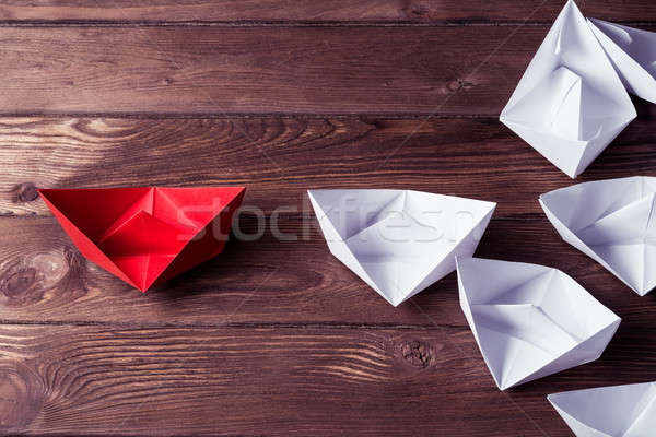 Affaires blanche couleur papier bateaux [[stock_photo]] © adam121