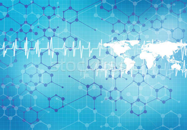 Stock fotó: Szív · törődés · digitális · kép · kardiogram · szín