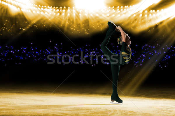 Performances jeunes glace montrent patineur lumières [[stock_photo]] © adam121