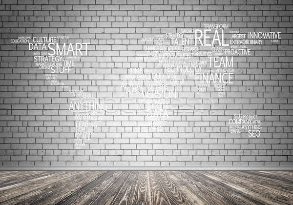 World map in typography Stock photo © adam121