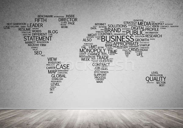 World map in typography Stock photo © adam121