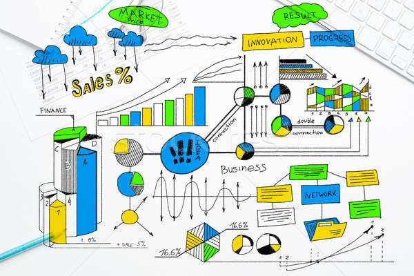 Plan rentable negocios color estrategia de negocios boceto Foto stock © adam121