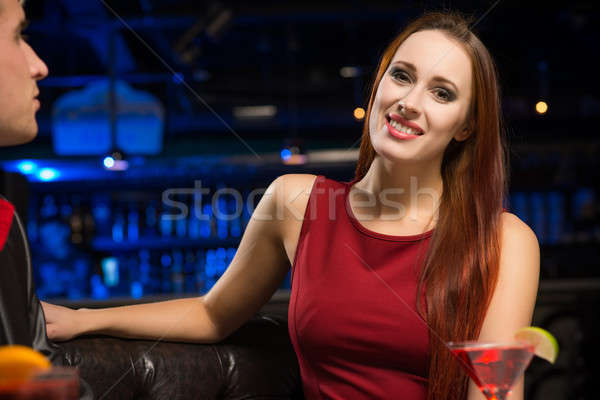 Portrait of an attractive woman in a nightclub Stock photo © adam121