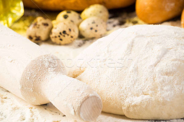 小麦粉 卵 白パン 小麦 耳 静物 ストックフォト © adam121