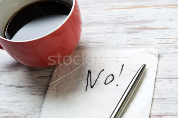 Word NO on napkin Stock photo © adam121