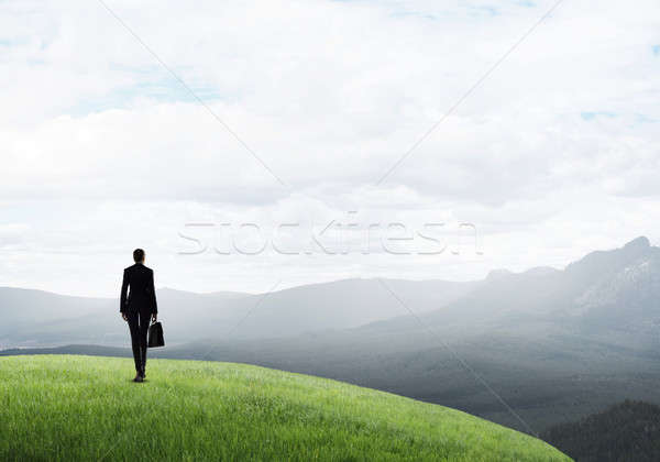 Stock photo: Achieving top of success
