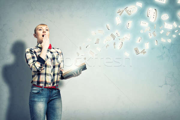 Girl with book Stock photo © adam121