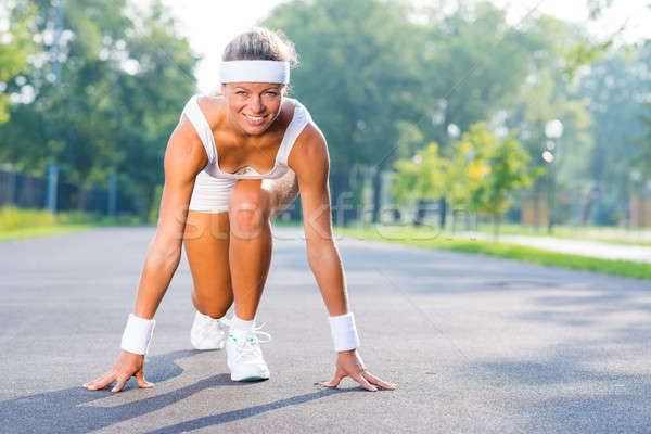 Atleta inizio runner outdoor piedi Foto d'archivio © adam121