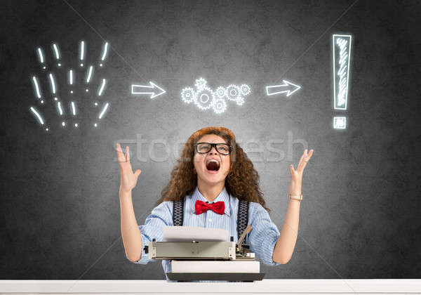 Stock photo: Girl writer