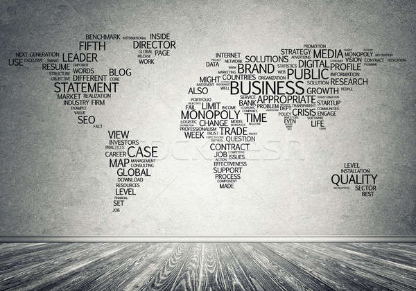 World map in typography Stock photo © adam121