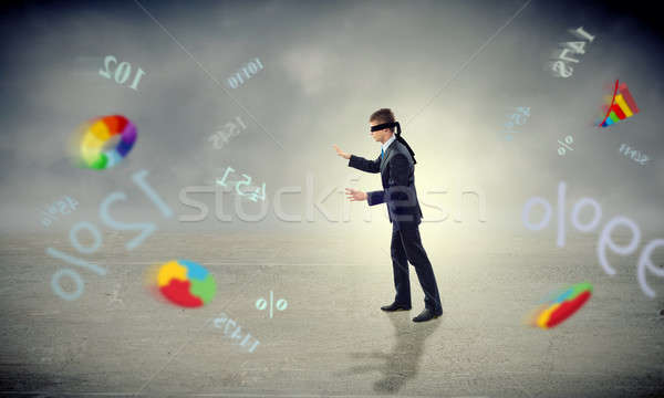 young blindfolded man Stock photo © adam121