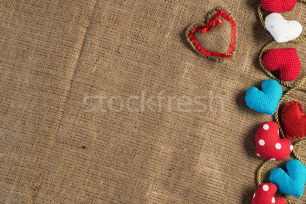 Do it yourself carte postale amour coeurs brun [[stock_photo]] © adam121