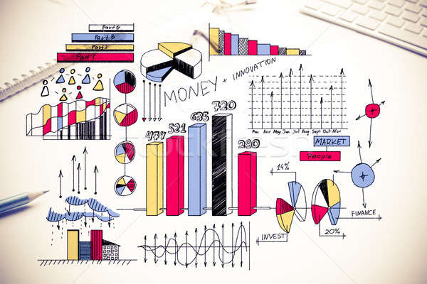 Plan rentable negocios color estrategia de negocios boceto Foto stock © adam121