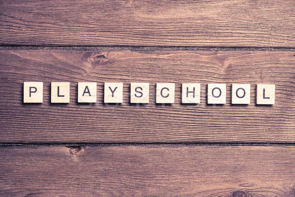 wooden elements with letter collected word playschool Stock photo © adam121