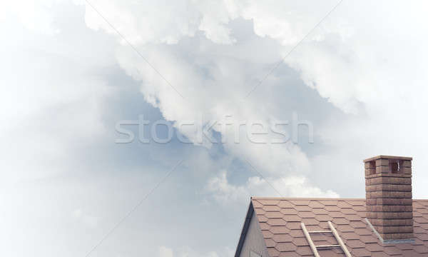 House roof as concept of suburbian real estate and construction. Stock photo © adam121