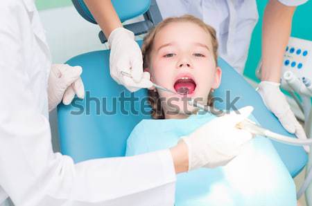 girl visiting dentists, visit the dentist Stock photo © adam121